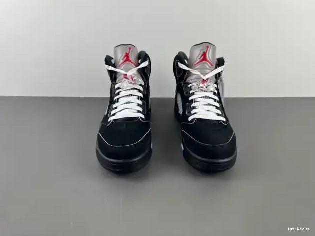 1st Kicks Shoes Jordan Air HF3975-001 5 Reimagined Metallic Black 0607